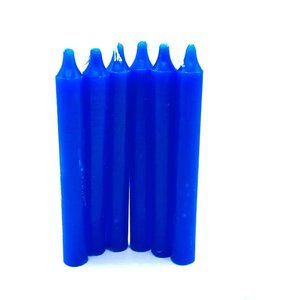 Wicca Candles  6″ Set of Six Blue Household Altar